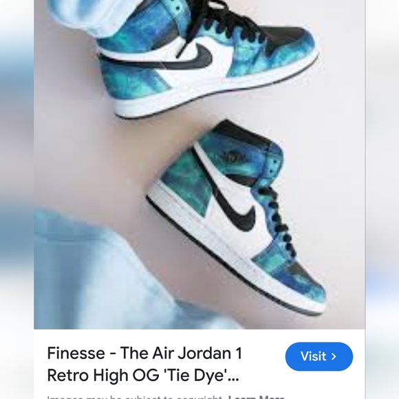 Nike Air Jordan 1 Tennis Shoes Og Tye Dye Shoes - Picture 9 of 12